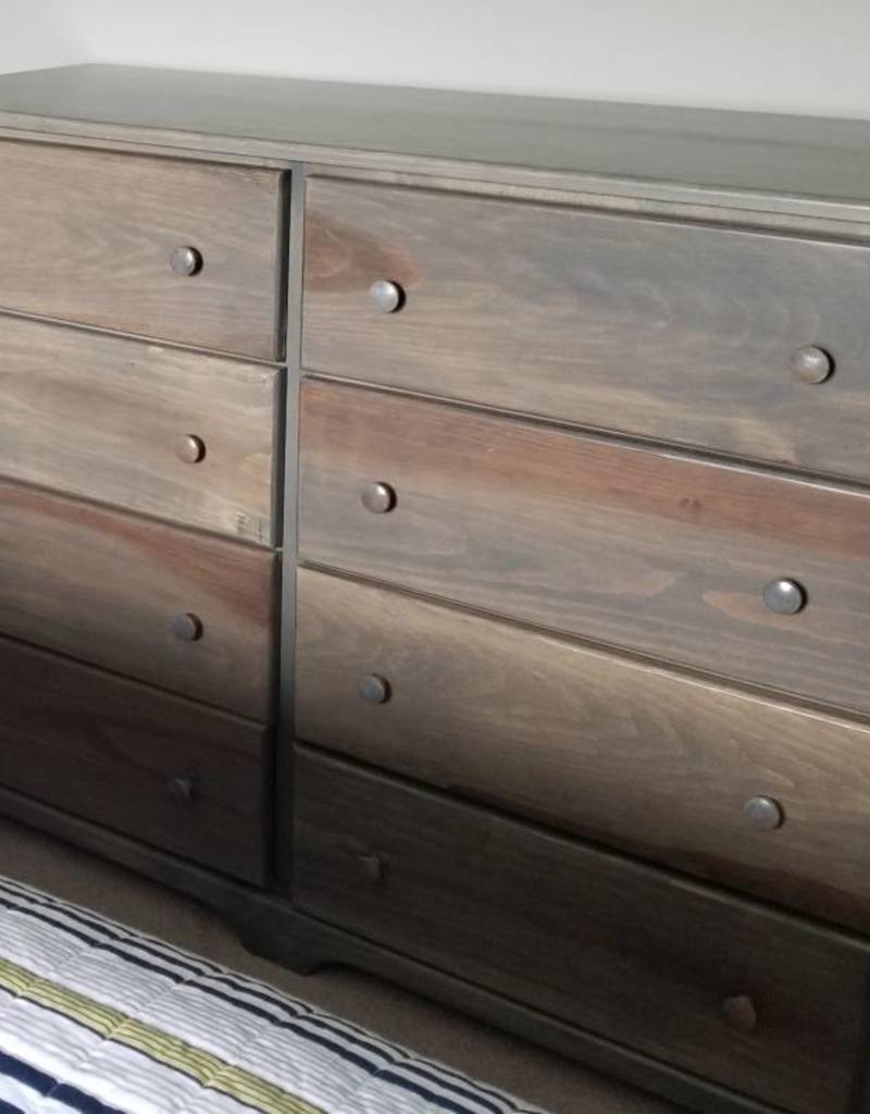 Pine 8 Drawer Dresser W Euro Glides W Stock Finish Bargain