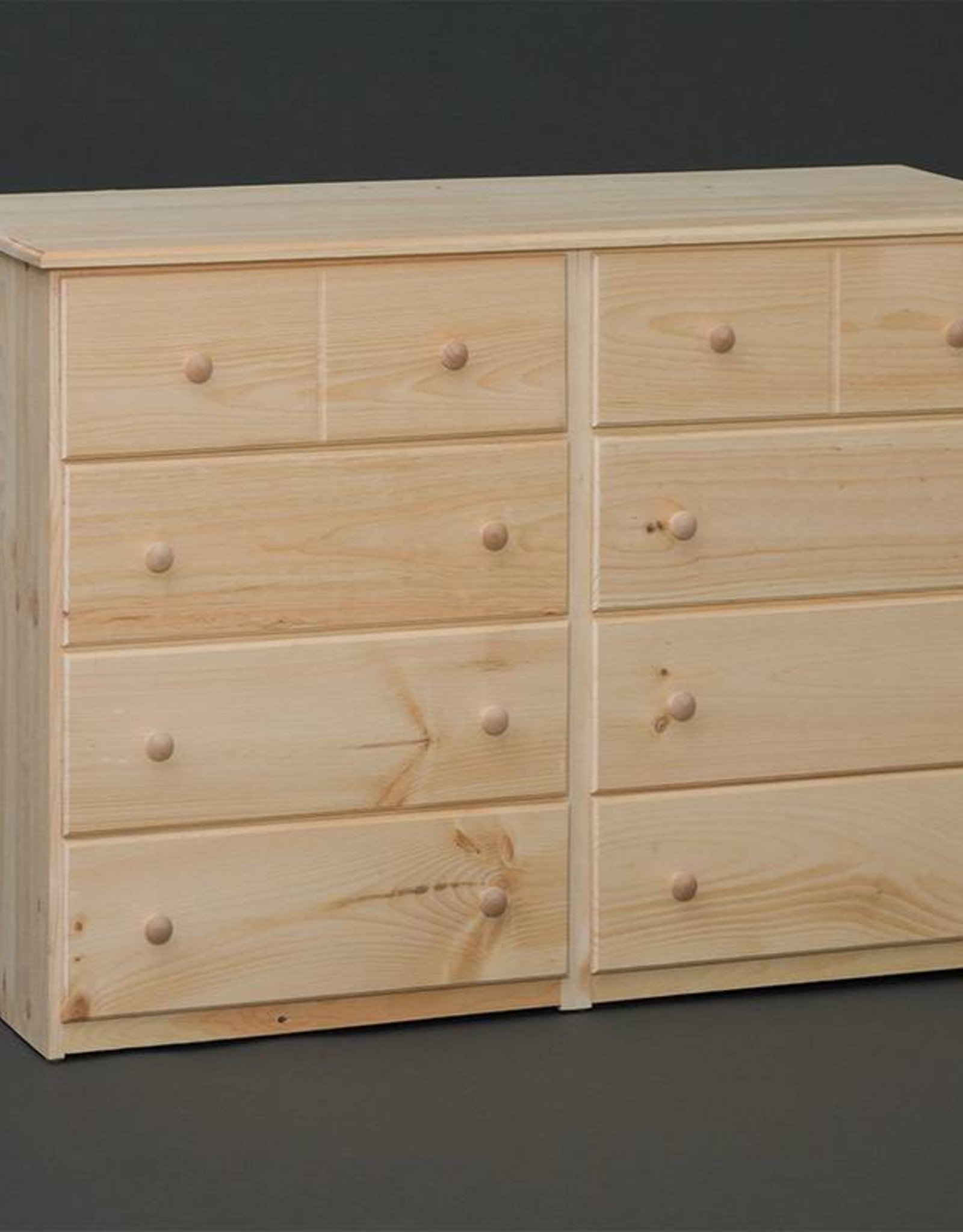 Pine 8 Drawer Dresser W Full Ext, Pine Wood Dresser