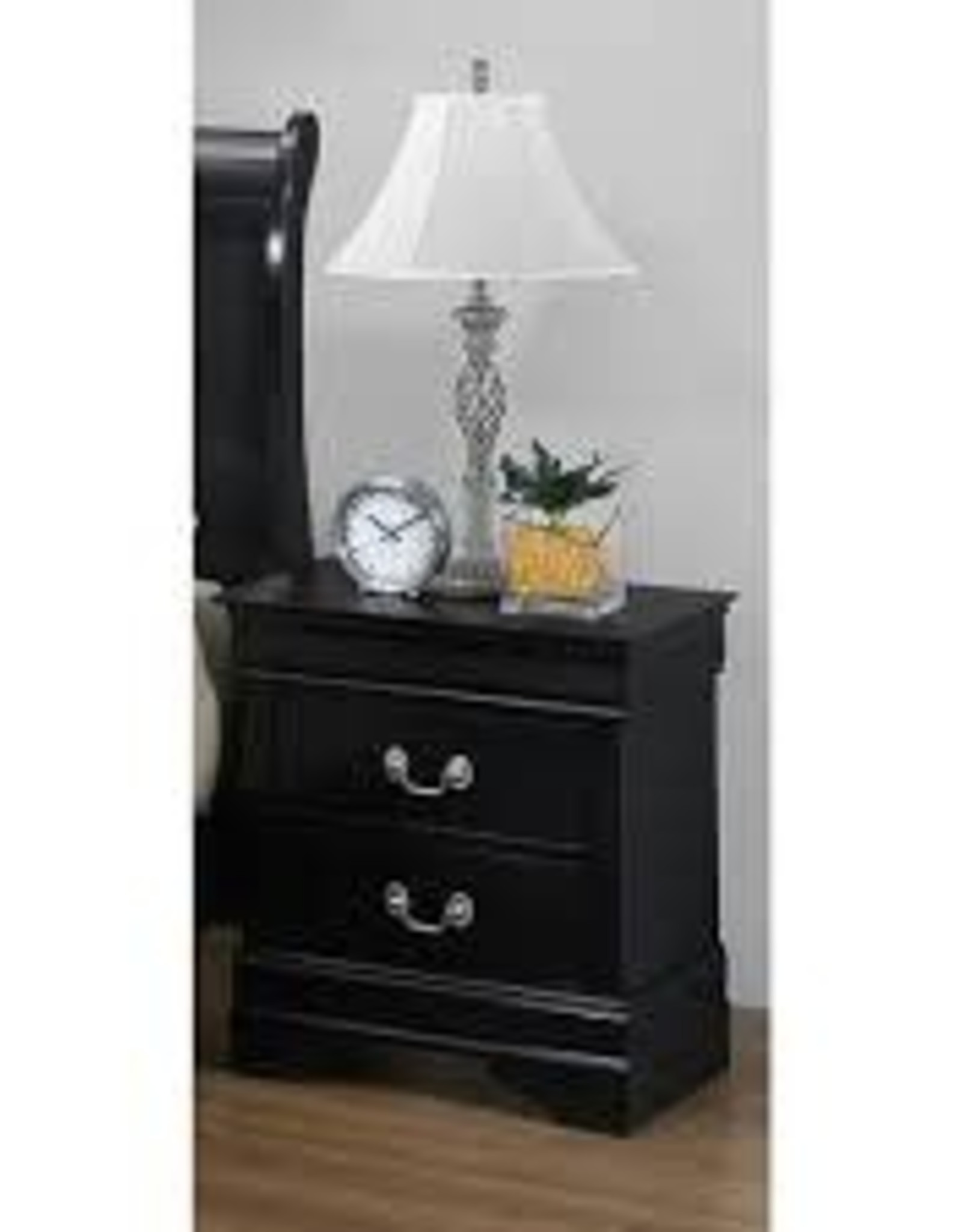 Louis Philipe Sleigh Nightstand Black Bargain Box And Bunks