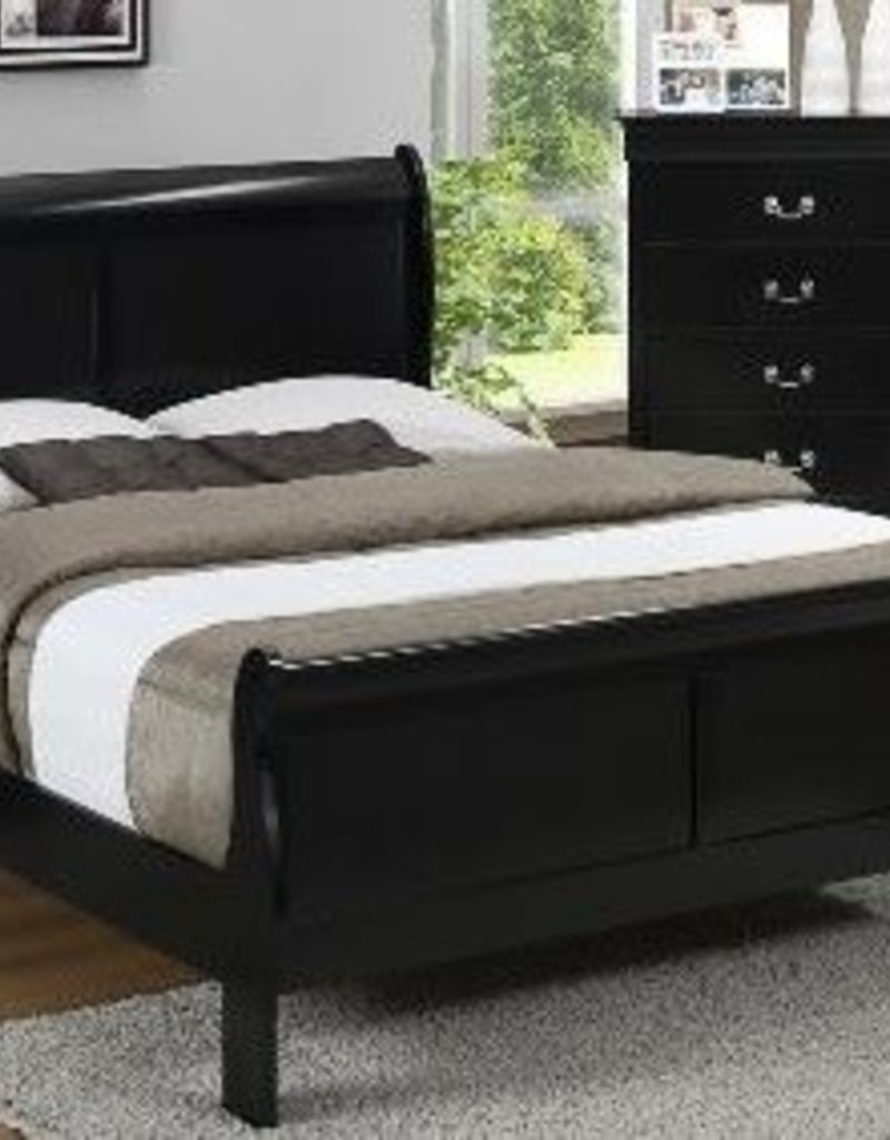 Louis Philipe Sleigh Twin Bed Black Bargain Box And Bunks Louis Philipe Sleigh Twin Bed Black