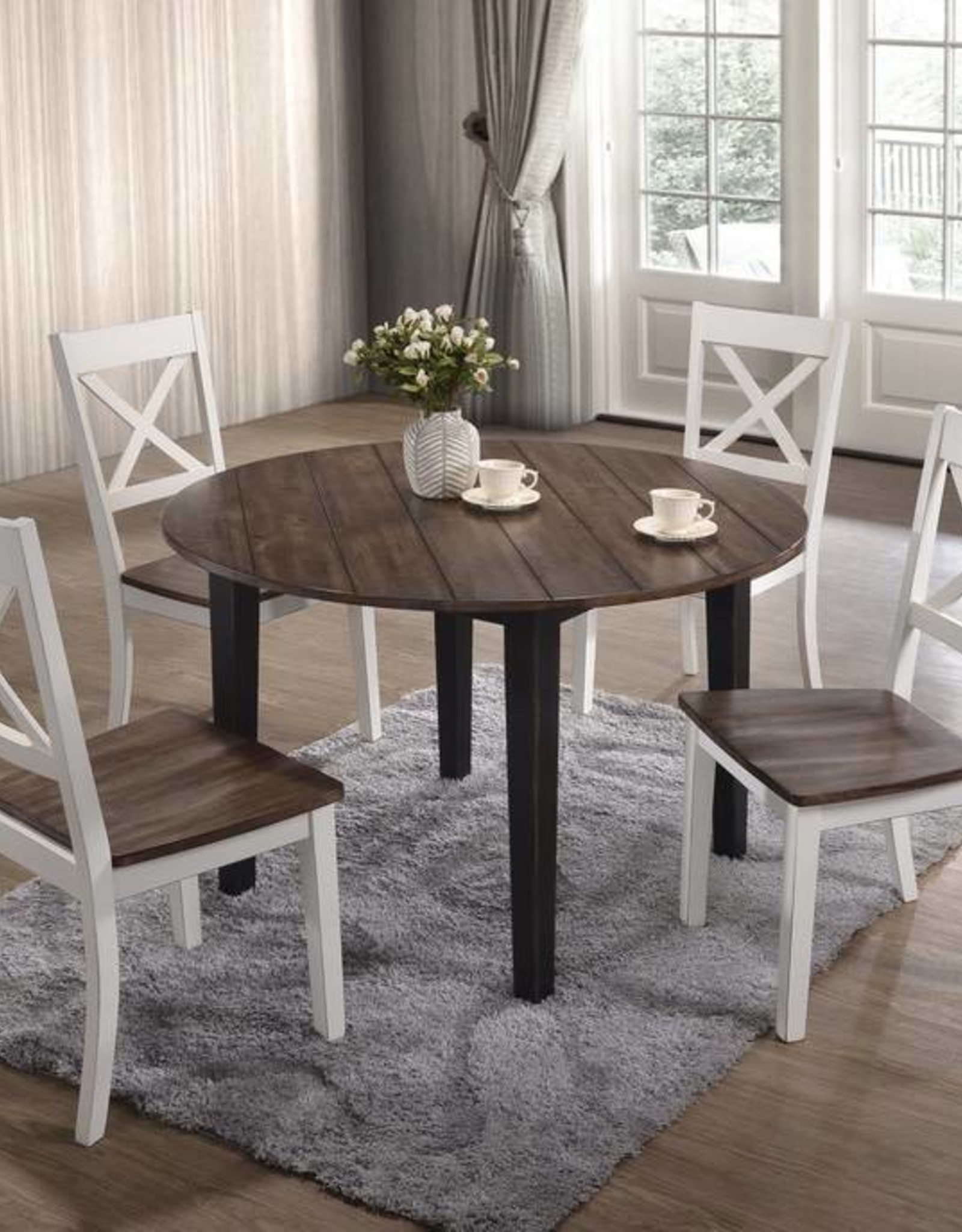 4 chairs and round table