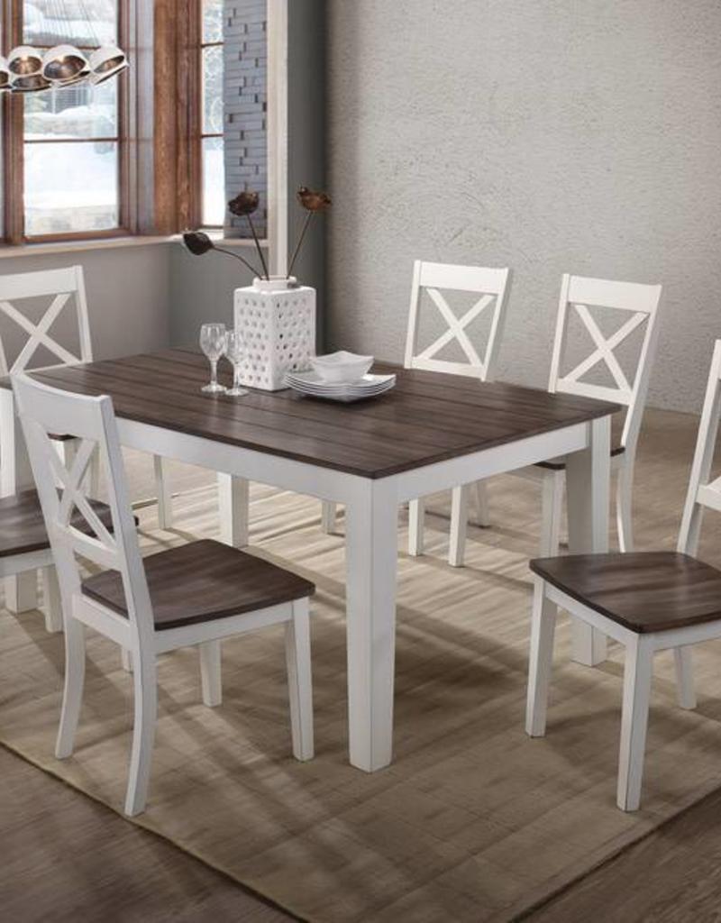 A La Carte Rectangular Farmhouse Dining Table W 6 Chairs Bargain