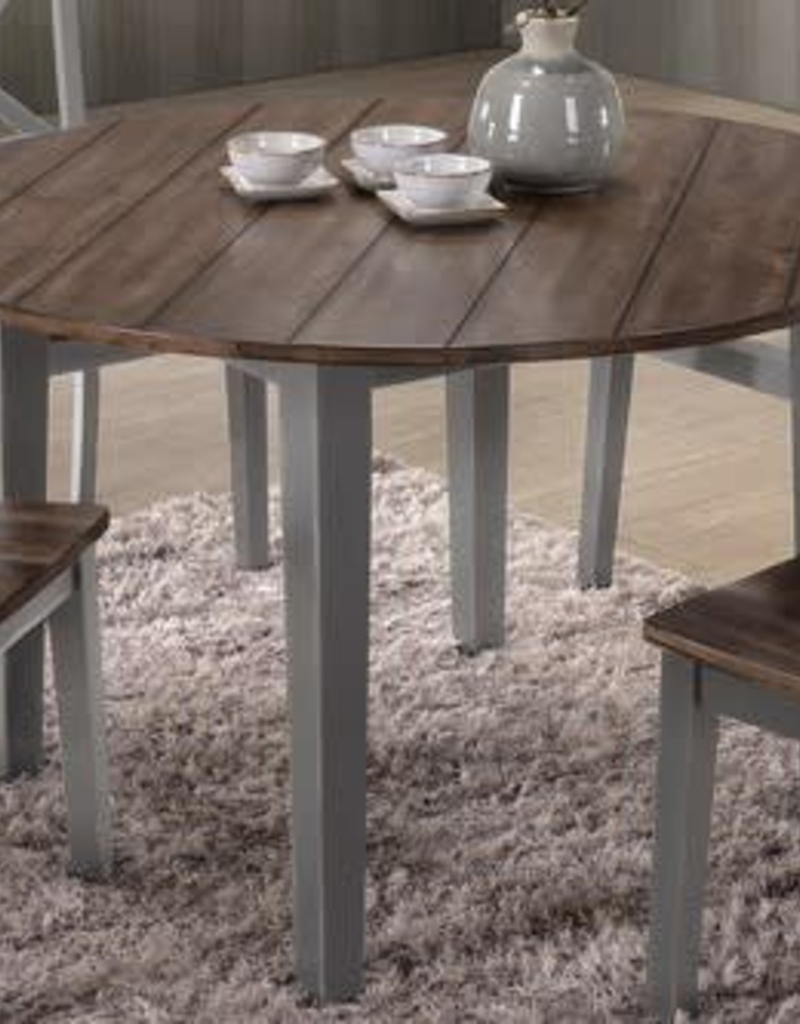 farmhouse gray dining table