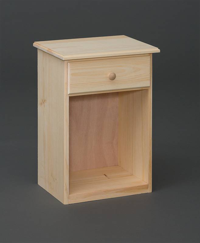 Pine 1 Drawer Nightstand Unfinished, Small Unfinished Pine Side Table
