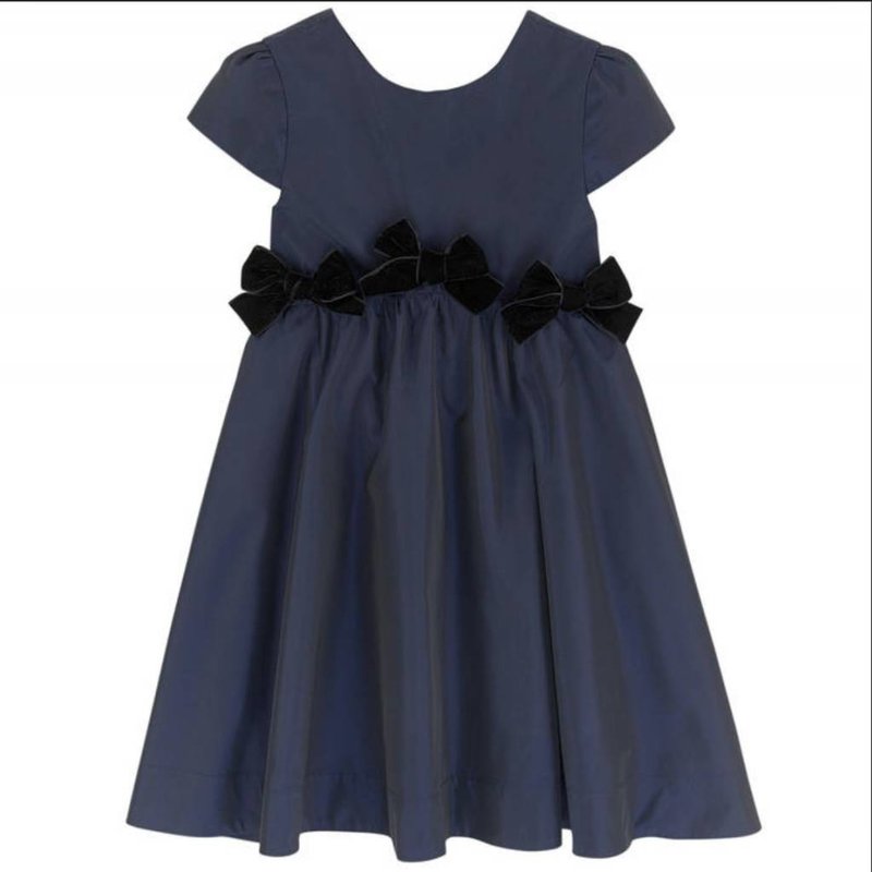 Lili Gaufrette Lili Gaufrette Navy Bow Dress