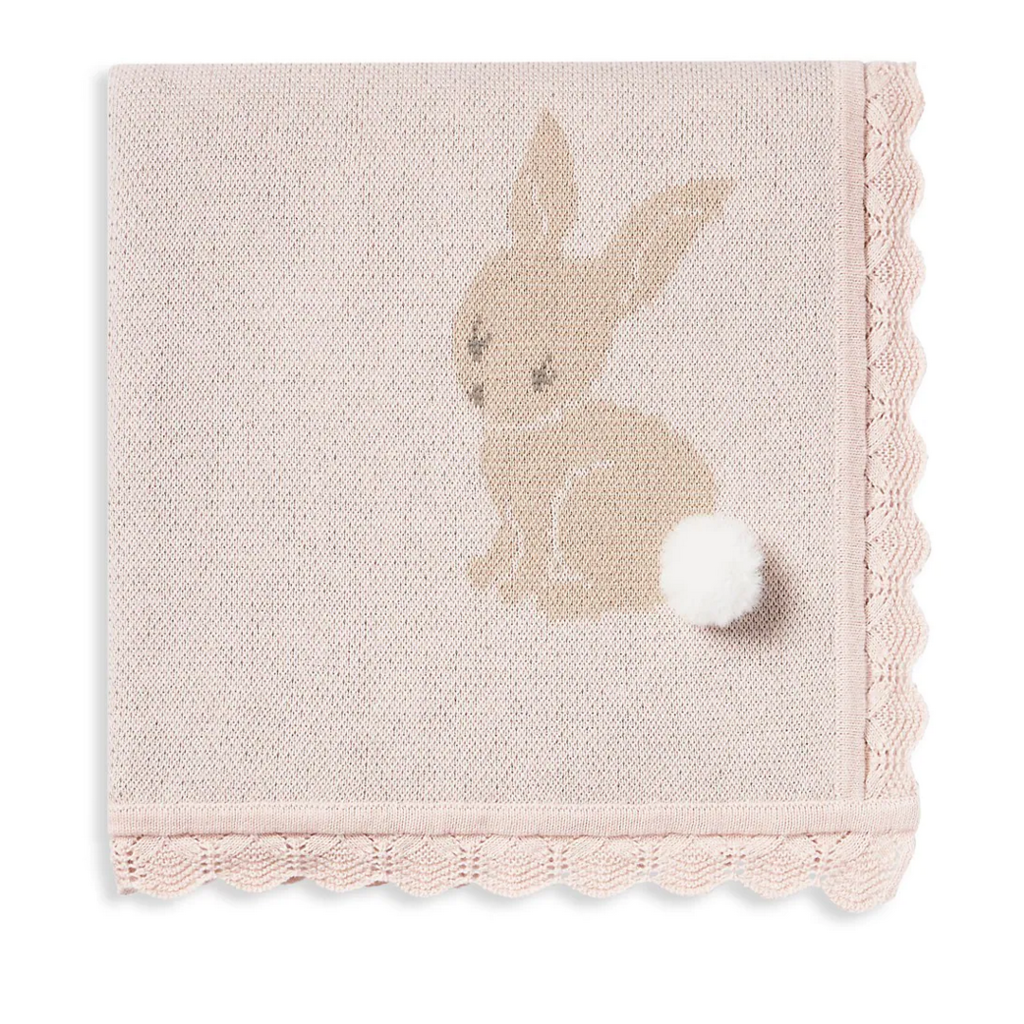 Elegant Baby Elegant Baby Pink Bunny Knit Blanket