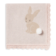 Elegant Baby Elegant Baby Pink Bunny Knit Blanket