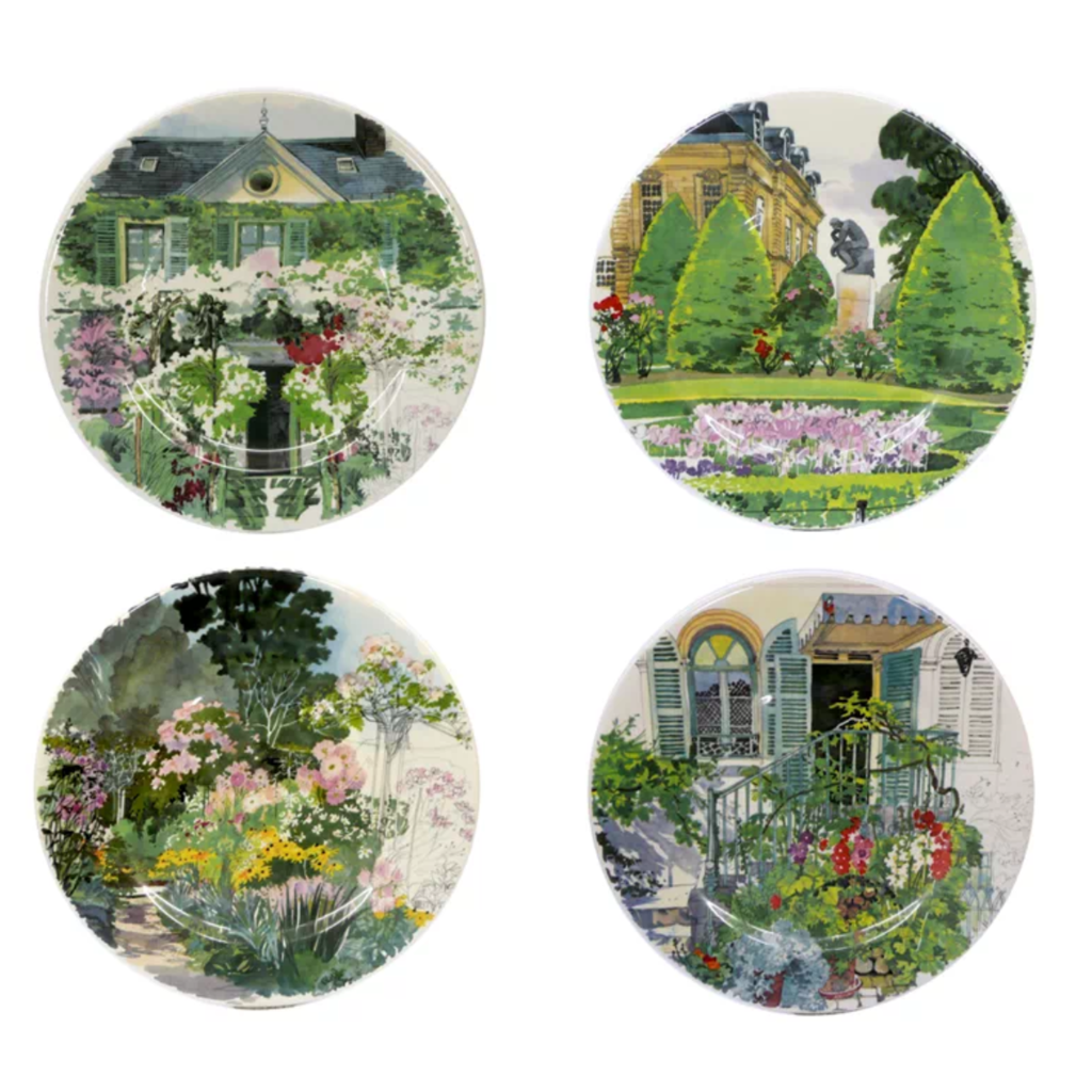 Gien Gien Paris Giverny Dessert Plates Set of 4