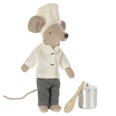 Maileg Maileg Chef Mouse with Soup Pot and Spoon