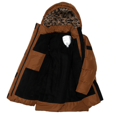 Deux par deux Deux Par Deux Brown Hooded Puffer Coat