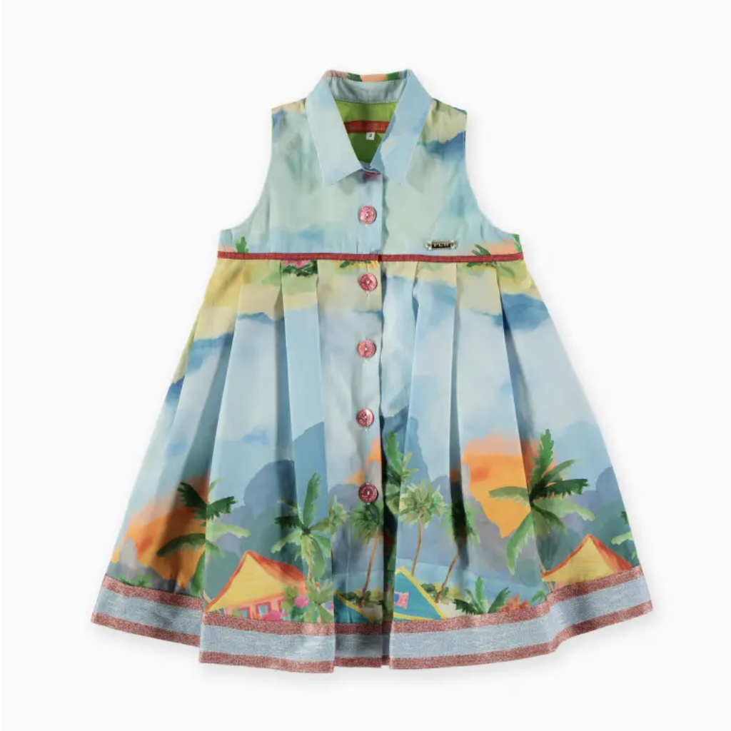 Pan Con Chocolate Pan Con Chocolate Blue Tropical Athena Dress