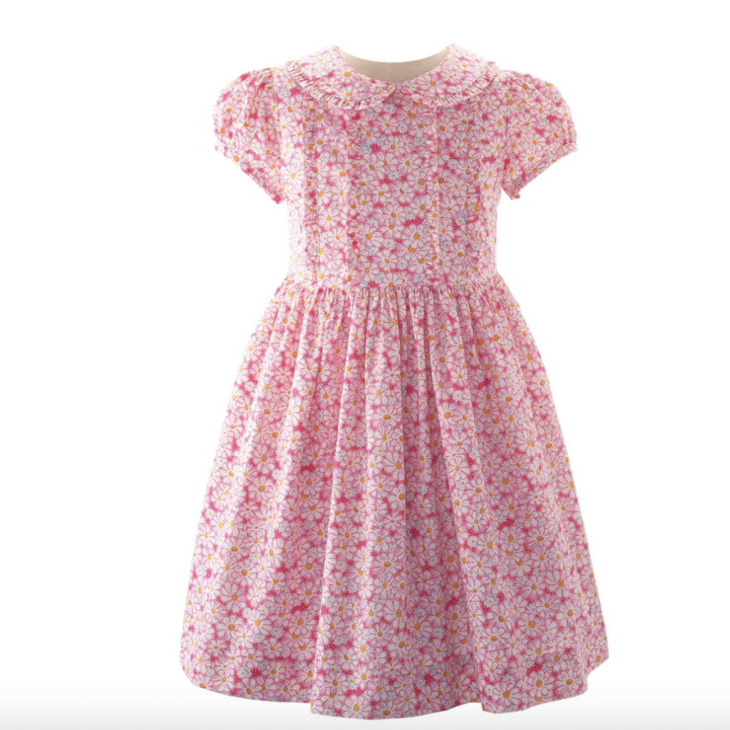 Rachel Riley Rachel Riley Pink Daisy Frill Dress