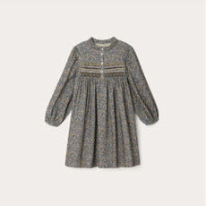 Bonpoint Bonpoint Smocked Liberty Print Needlecord Tamsin Dress Ink