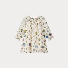 Bonpoint Bonpoint Cream Silk Floral Print Teale Dress