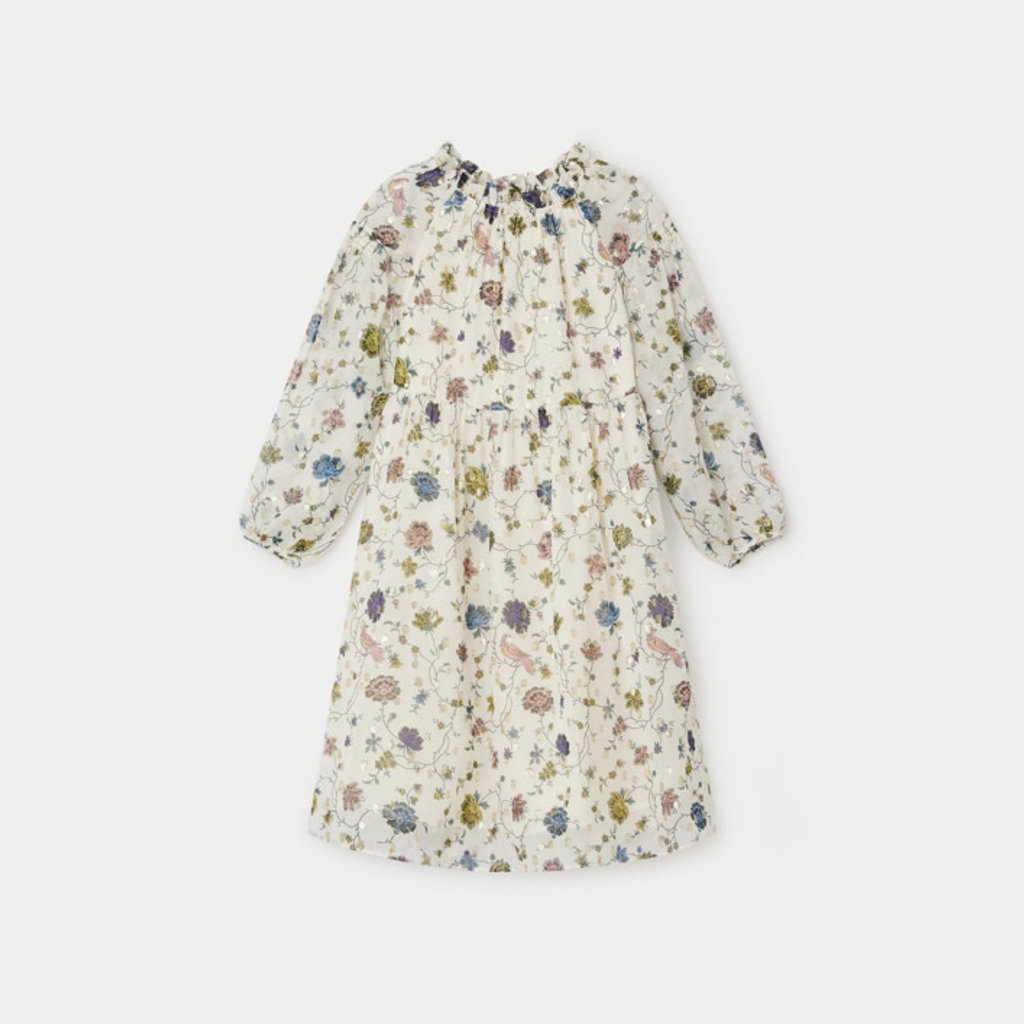 Bonpoint Bonpoint Bluebell Cream Silk Floral Dress