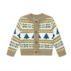 Bon Ton Bon Ton Christmas Tree Beige Cardigan