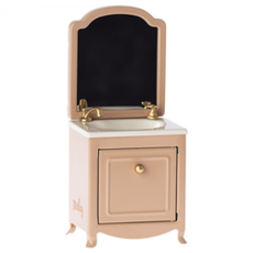 Maileg Maileg Sink Dresser with Mirror,  Pink