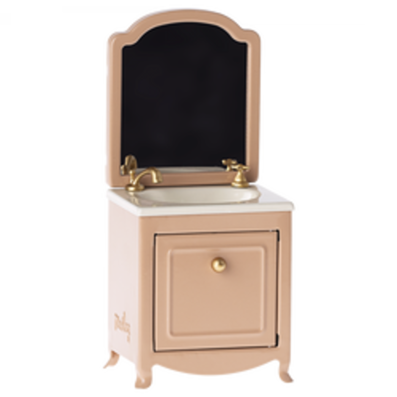 Maileg Maileg Sink Dresser with Mirror,  Pink