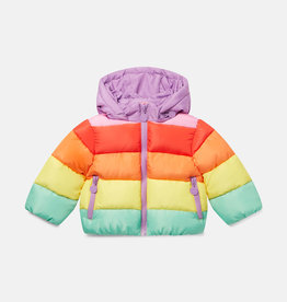 Stella McCartney Stella McCartney Rainbow Striped Puffer Jacket