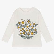 Stella McCartney Stella McCartney daisy cream T-shirt LS