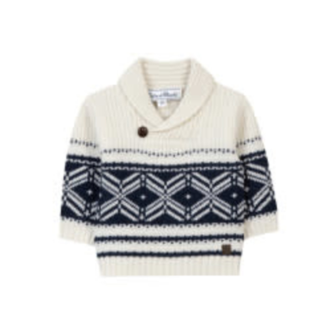 Tartine et Chocolat Tartine et Chocolat Navy and Cream Pullover