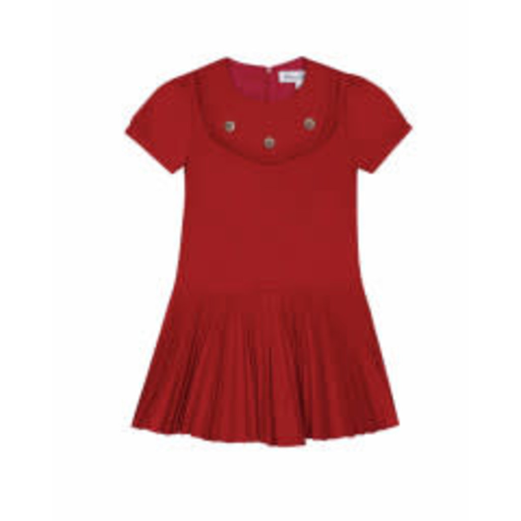 Tartine et Chocolat Tartine et Chocolat red pleated dress