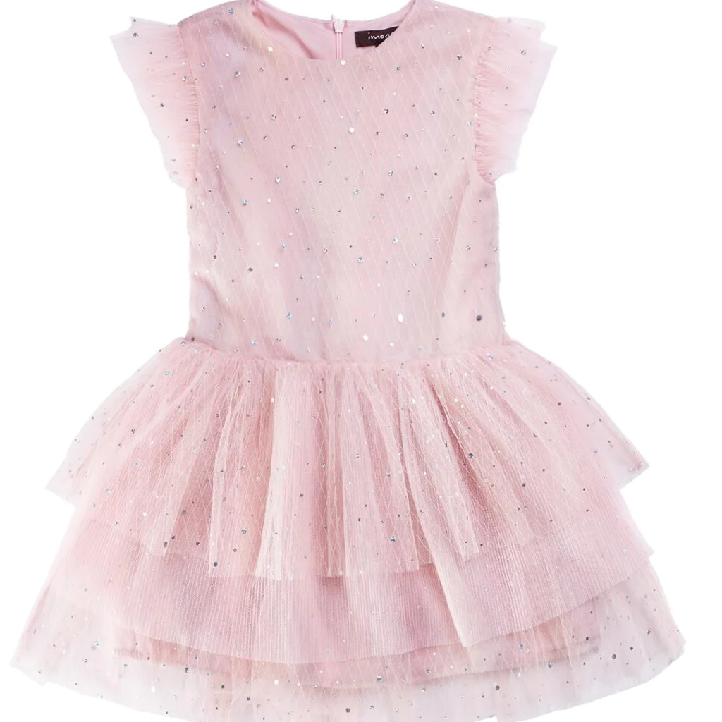 Imoga Imoga Pink Shimmer Sparkle Dress