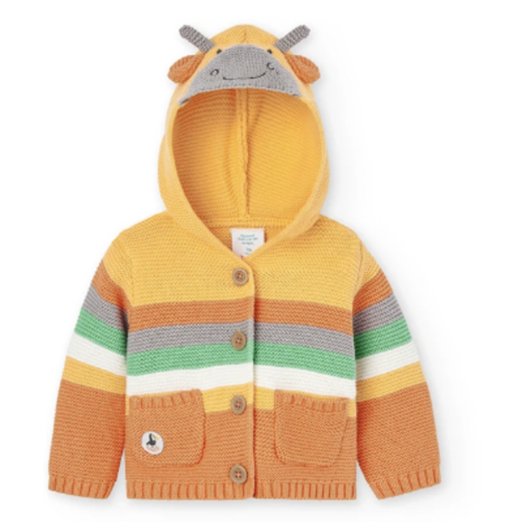 Boboli Boboli Orange Bear Hoodie