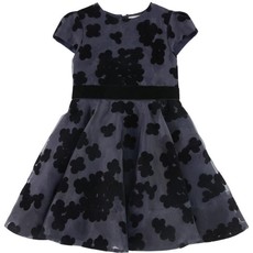 Tartine et Chocolat Tartine et Chocolat Navy Organza Flowers Dress