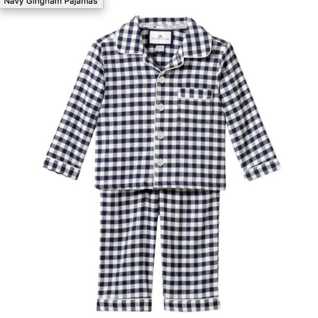 Petite Plume Petite Plume PJ Navy Gingham