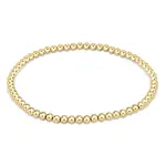 BRACELET / CLASSIC GOLD  / 3 MM BB