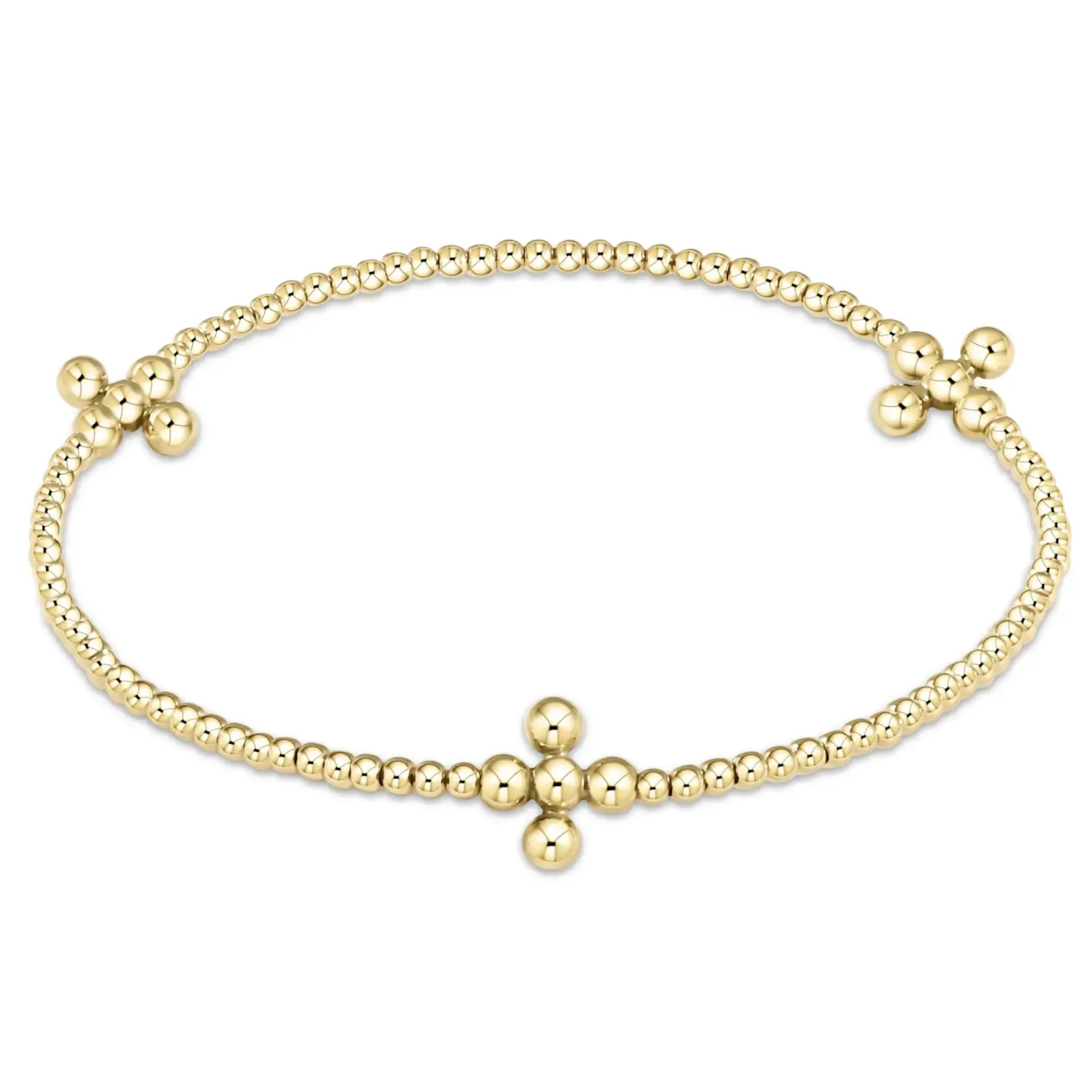 BRACELET / SIGNATURE CROSS CLASSIC BEADED / 2 MM