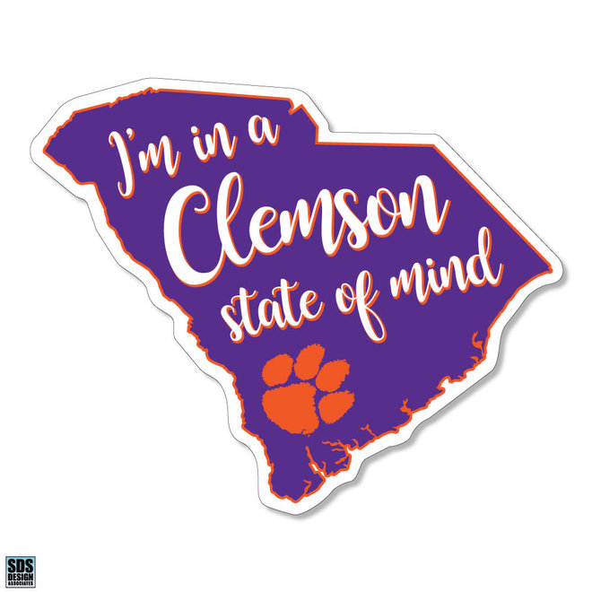 Sds Design 3 Clemson State Of Mind Decal Dcl341
