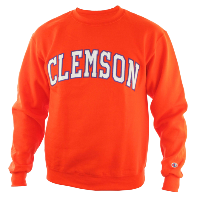 Champion Crew Neck Sweatshirt Clemson Arch Multiple Colors