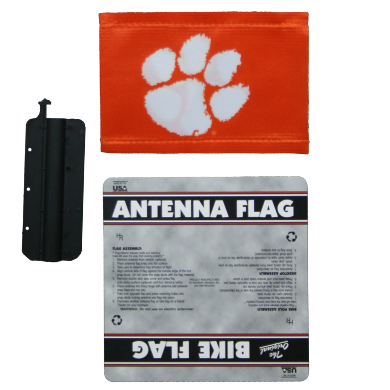 Clemson Tigers Cu Logo Team Color Vertical Banner Flag 27x37