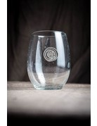 Pewter monogram stemless wine