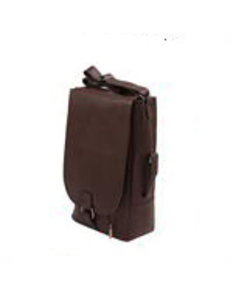 Faux leather 2 bottle carrier