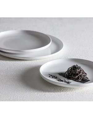 White coupe salad plate