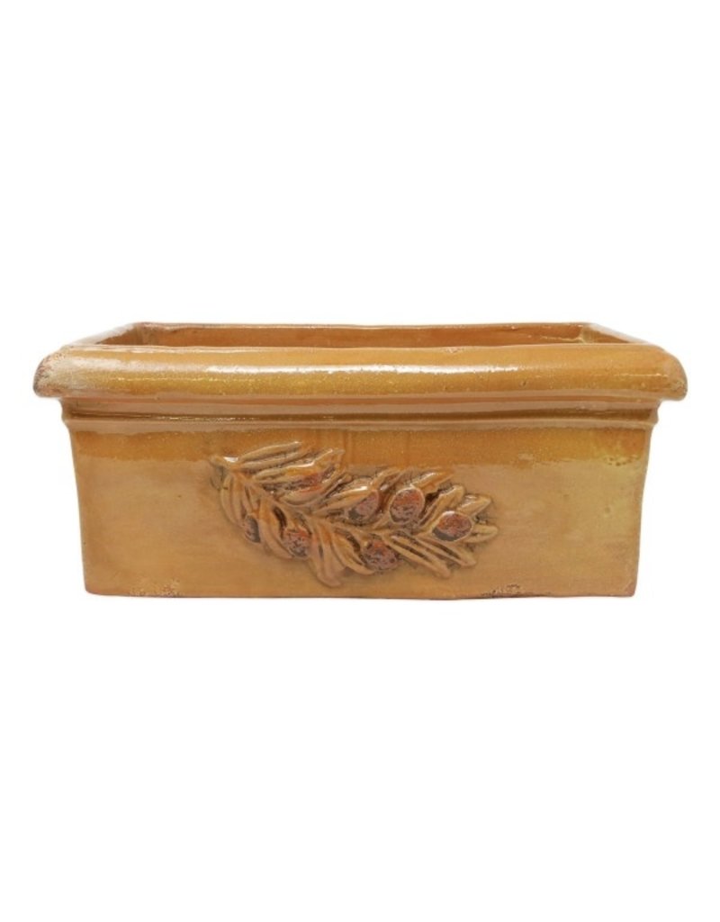 Gold rectangle planter