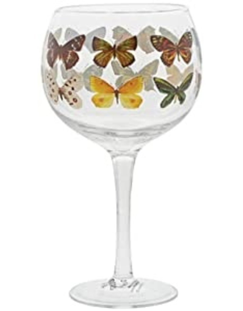 Butterflies painted glass