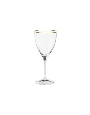 Wine glass gold rim