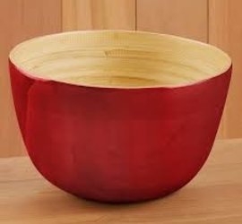 Bamboo Bowl in Red, Large Tall – La Cuisine