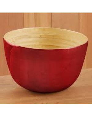 Large deep bamboo bowl