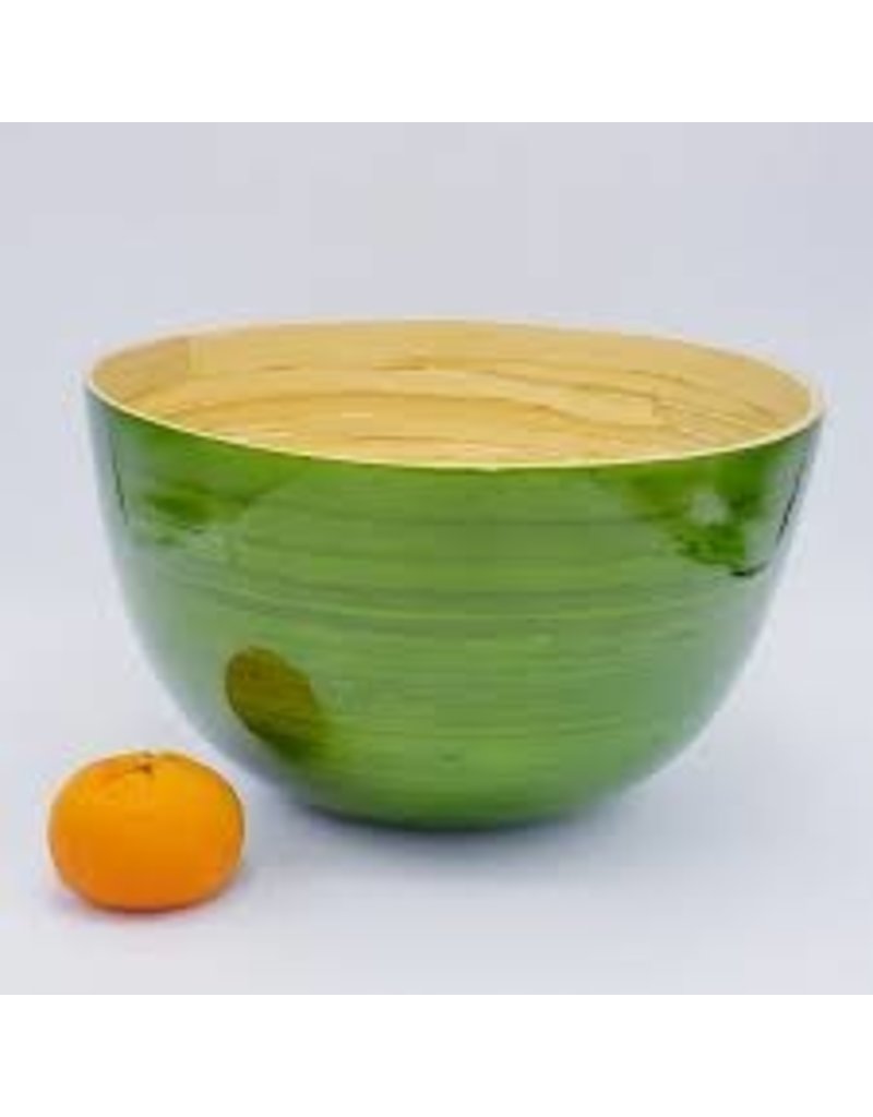 Large deep bamboo bowl