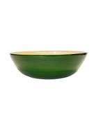 Large shallow bamboo bowl