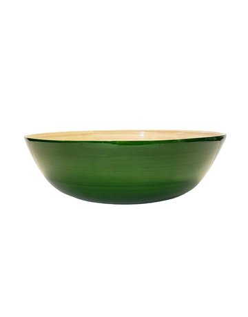 Large shallow bamboo bowl