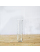 Pebbled glass stemless flute