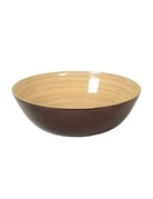 Large shallow bamboo bowl