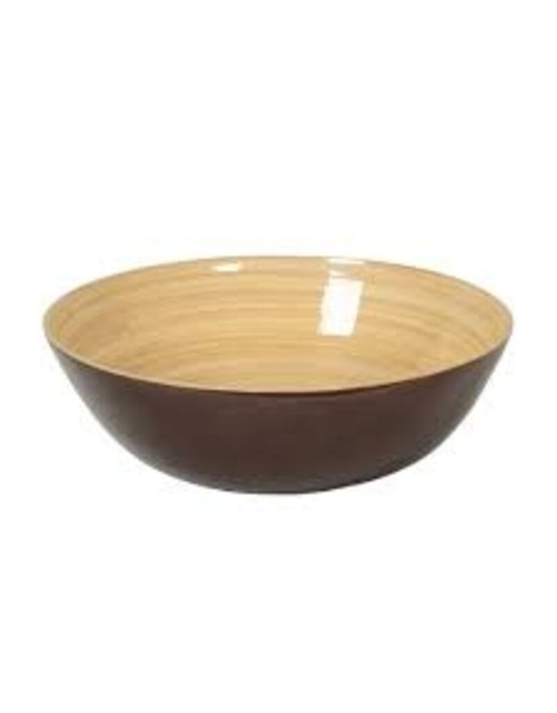 Large shallow bamboo bowl