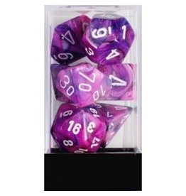 Chessex CHX27457 Festive Violet with White 7-Set